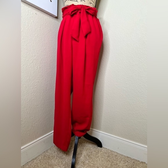 Lane Bryant Belted Slim Leg Red Ankle Pants Size 16 - Picture 2 of 14